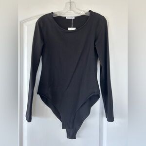 NWT Black Long Sleeve Bodysuit Round Neck